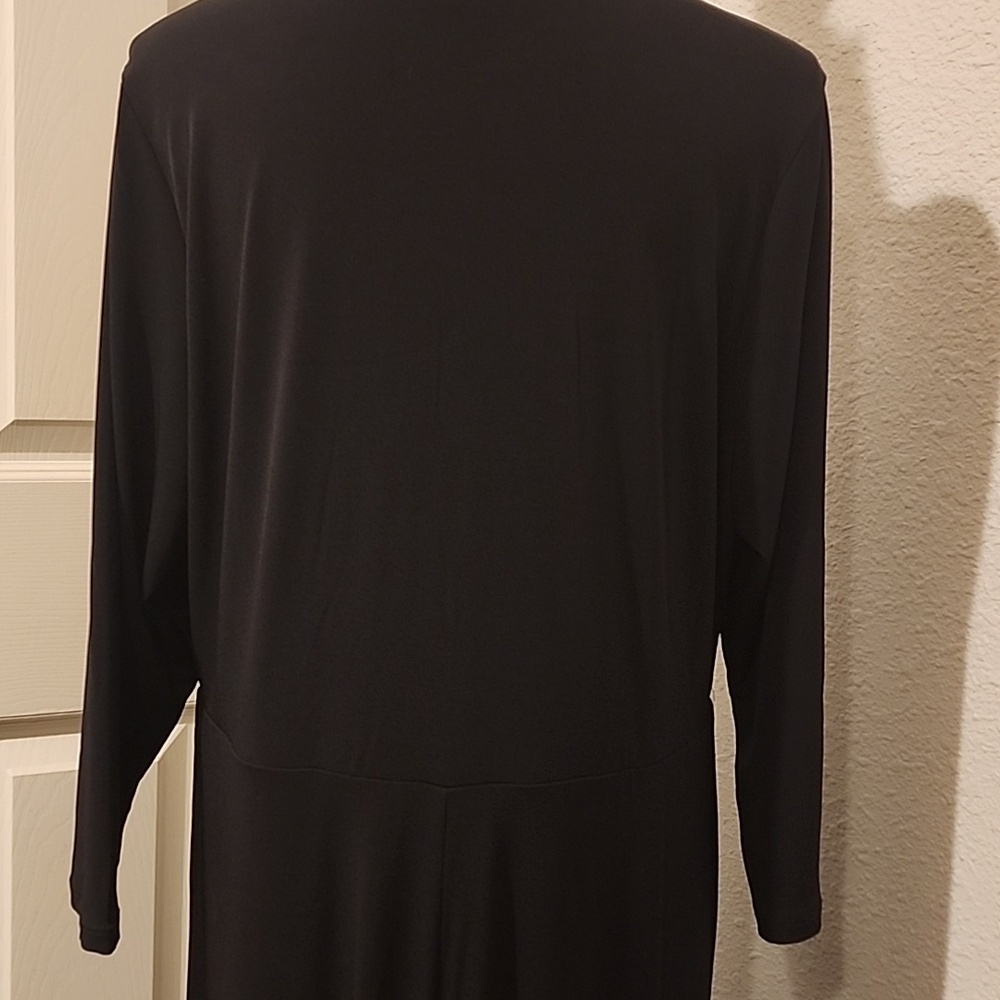 Torrid Black Long Sleeve Maxi Dress Hi-low Hem, Stretchy, Size 2 18/20 2x - Picture 7 of 12